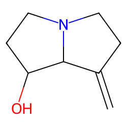 7«beta»-Hydroxy-1-methylene-8«alpha»/«beta»-pyrrolizidine