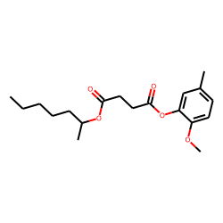 Succinic acid, hept-2-yl 2-methoxy-5-methylphenyl ester