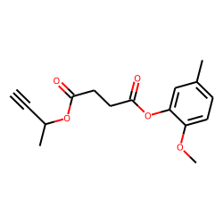 Succinic acid, but-3-yn-2-yl 2-methoxy-5-methylphenyl ester