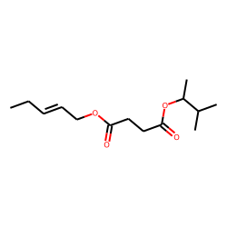 Succinic acid, 3-methylbut-2-yl cis-pent-2-en-1-yl ester