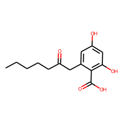 2,4-Dihydroxy-6-(2-oxoheptyl)benzoic acid (Olivetonic acid)