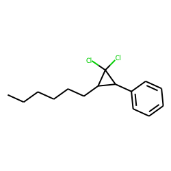 Cyclopropane, 1,1-dichloro-2-hexyl-3-phenyl