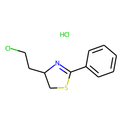 Dl-4-(2-chloroethyl)-2-phenyl-delta^2-thiazoline hydrochloride