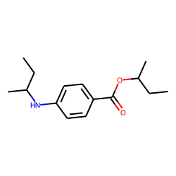Benzoic acid, 4-(1-methylpropyl)amino-, 1-methylpropyl ester