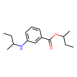 Benzoic acid, 3-(1-methylpropyl)amino-, 1-methylpropyl ester