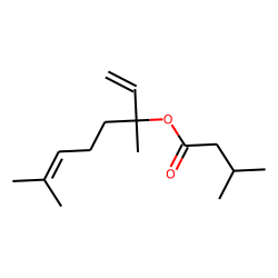 Butanoic acid, 3-methyl-, 1-ethenyl-1,5-dimethyl-4-hexenyl ester