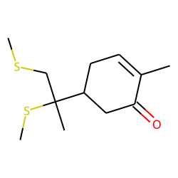 2-Cyclohexen-1-one, 2-methyl-5-[1-methyl-1,2-bis-(methylthio)ethyl]