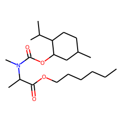 DL-Alanine, N-methyl-N-((1R)-(-)-menthyloxycarbonyl)-, hexyl ester