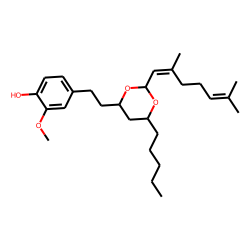 (E)-4-(2-(2-(2,6-Dimethylhepta-1,5-dien-1-yl)-6-pentyl-1,3-dioxan-4-yl)ethyl)-2-methoxyphenol