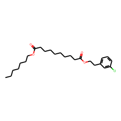 Sebacic acid, 3-chlorophenethyl heptyl ester