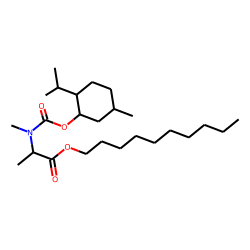 DL-Alanine, N-methyl-N-((1R)-(-)-menthyloxycarbonyl)-, decyl ester