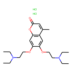 Coumarin, 6,7-bis(2-diethylaminoethoxy)-4-methyl-, dihydrochloride