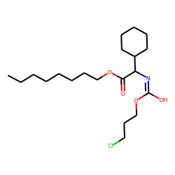Glycine, 2-cyclohexyl-N-(3-chloropropoxycarbonyl)-, octyl ester