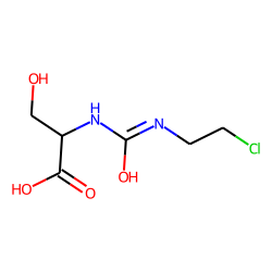 Propanoic acid, 3-hydroxy-2[3-(2-chloroethyl)ureido]-