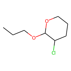 2H-Pyran, tetrahydro, 3-chloro-2-propyloxy, # 1