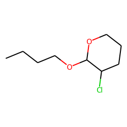 2H-Pyran, tetrahydro, 3-chloro-2-butoxy, # 1