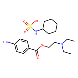 Beta-diethylaminoethyl-p-aminobenzoate cyclohexylsulfamate