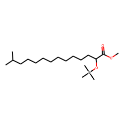 Tetradecanoic acid, 2-hydroxy-13-methyl, methyl ester, TMS