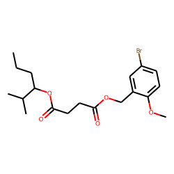 Succinic acid, 5-bromo-2-methoxybenzyl 2-methylhex-3-yl ester