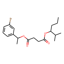 Succinic acid, 1-(3-bromophenyl)ethyl 2-methylhex-3-yl ester