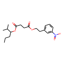 Succinic acid, 2-methylhex-3-yl 2-(3-nitrophenyl)ethyl ester