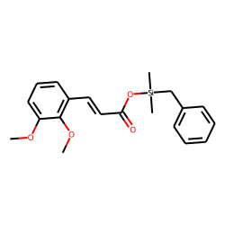 trans-2,3-Dimethoxycinnamic acid, benzyldimethylsilyl ester