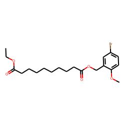 Sebacic acid, ethyl 2-methoxy-5-bromobenzyl ester