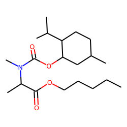 DL-Alanine, N-methyl-N-((1R)-(-)-menthyloxycarbonyl)-, pentyl ester