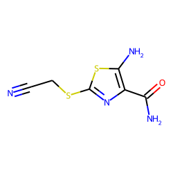 4-Thiazolecarboxamide, 5-amino-2-(cyanomethylthio)-