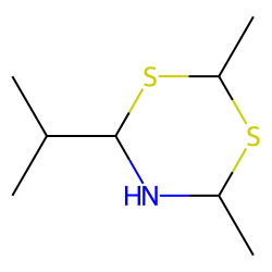 2,4-dimethyl-6-(propan-2-yl)-1,3,5-dithiazinane