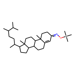 24-Methyl-4-cholesten-3-one, oxime, TMS # 2