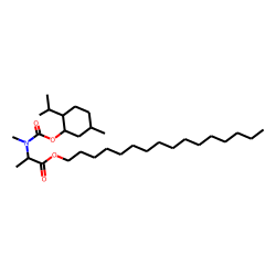 DL-Alanine, N-methyl-N-((1R)-(-)-menthyloxycarbonyl)-, hexadecyl ester