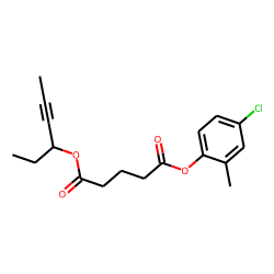 Glutaric acid, hex-4-yn-3-yl 2-methyl-4-chlorophenyl ester