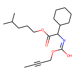 Glycine, 2-cyclohexyl-N-(but-2-yn-1-yl)oxycarbonyl-, isohexyl ester