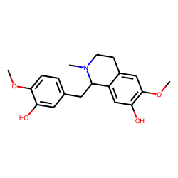 (S)-1,2,3,4-tetrahydro-1-[(3-hydroxy-4-methoxyphenyl)methyl]-6-methoxy-2-methylisoquinolin-7-ol