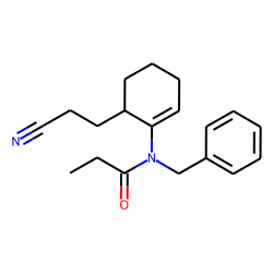 1-(N-Benzyl-N-propionyl)amino-6-(2-cyanoethyl)cyclohexene