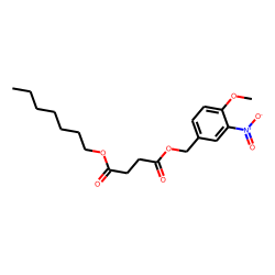 Succinic acid, heptyl 4-methoxy-3-nitrobenzyl ester