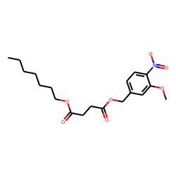 Succinic acid, heptyl 3-methoxy-4-nitrobenzyl ester
